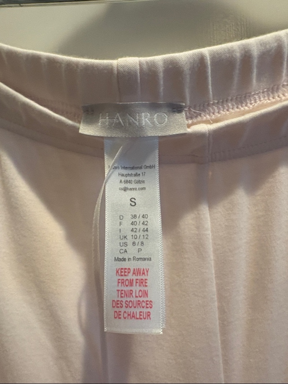 Hanro Pale Pink Long Sleeve Pajama Set - Picture 7 of 8